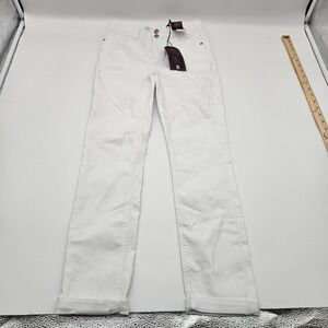 No Boundaries Womens Skinny Crop Jeans Vivid White Mid Rise 2 Button Size 1 New